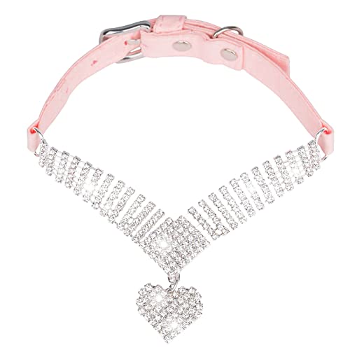 Leadthin Haustier-Kettenhalsband, Liebesherz-Form, Haustier-Schmuck, luxuriöser Strass, für Hunde und Katzen Leadthin Haustier-Kettenhalsband, Liebesherz-Form, Haustier-Schmuck, luxuriöser Strass, für Hunde und Katzen von Leadthin