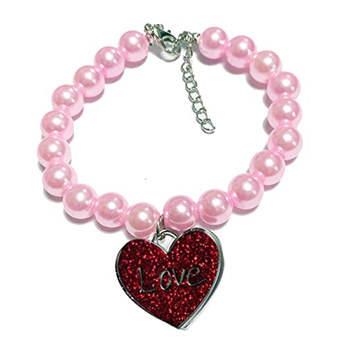 Leadthin Hunde-Halskette, korrosionsbeständig, stilvolles Haustierzubehör, künstliche Perlen, Hundehalsband, für Dekoration, Katzenschmuck Leadthin Hunde-Halskette, korrosionsbeständig, stilvolles Haustierzubehör, künstliche Perlen, Hundehalsband, für Dekoration, Katzenschmuck von Leadthin