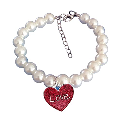 Leadthin Hunde-Halskette, korrosionsbeständig, stilvolles Haustierzubehör, künstliche Perlen, Hundehalsband, für Dekoration, Katzenschmuck Leadthin Hunde-Halskette, korrosionsbeständig, stilvolles Haustierzubehör, künstliche Perlen, Hundehalsband, für Dekoration, Katzenschmuck von Leadthin