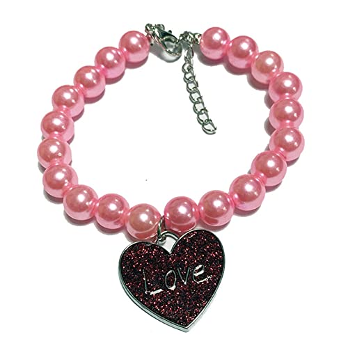 Leadthin Hunde-Halskette, korrosionsbeständig, stilvolles Haustierzubehör, künstliche Perlen, Hundehalsband, für Dekoration, Katzenschmuck Leadthin Hunde-Halskette, korrosionsbeständig, stilvolles Haustierzubehör, künstliche Perlen, Hundehalsband, für Dekoration, Katzenschmuck von Leadthin
