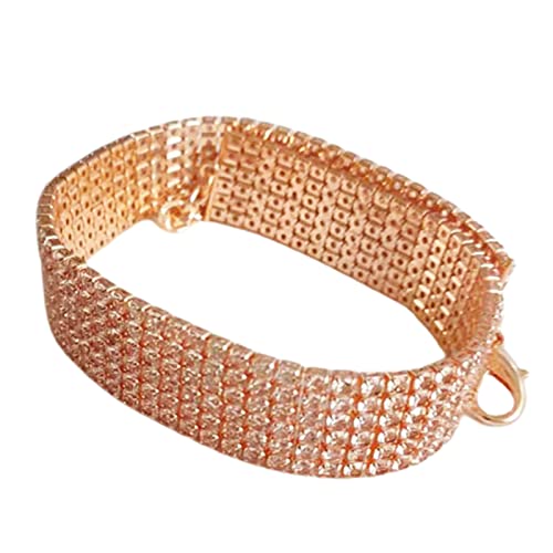 Leadthin Hundehalsband, 6 Reihen mit Strasssteinen, farbecht, modisch, Kupfer, Hunde, Kätzchen, Halskette für Festival, Hundehalsband Leadthin Hundehalsband, 6 Reihen mit Strasssteinen, farbecht, modisch, Kupfer, Hunde, Kätzchen, Halskette für Festival, Hundehalsband von Leadthin