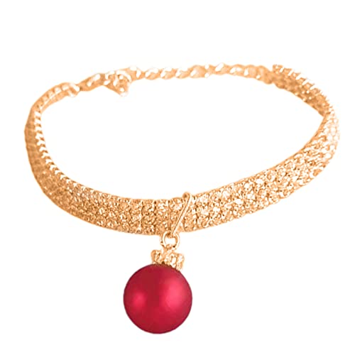 Leadthin Hundehalsband, atmungsaktiv, schnell glitzernd, mit Strasssteinen, mit Anhänger für Hunde, Kätzchen, Halsbänder Leadthin Hundehalsband, atmungsaktiv, schnell glitzernd, mit Strasssteinen, mit Anhänger für Hunde, Kätzchen, Halsbänder von Leadthin