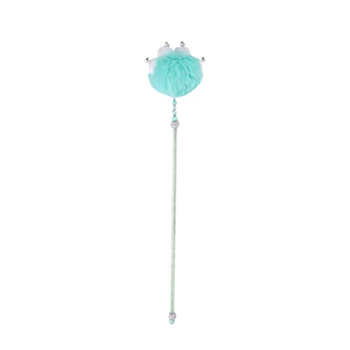 Leadthin Katzen-Teaser-Stick, Kunstkristall-Griff, Erholung, weicher Haarball, klingende Glocke, Katzenpfotenform, lindert Stress, Pelz, interaktives Haustier von Leadthin