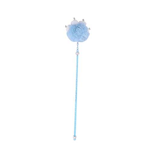 Leadthin Katzen-Teaser-Stick, Kunstkristall-Griff, Erholung, weicher Haarball, klingende Glocke, Katzenpfotenform, lindert Stress, Pelz, interaktives Haustier von Leadthin