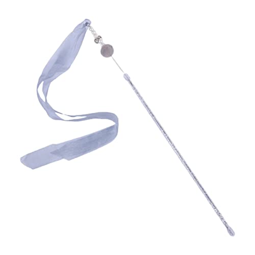 Leadthin Katzenspielzeug Exquisiter bequemer Griff Leicht Haustier Katze Kätzchen Band Teaser Stick Spielzeug Haustier Zubehör Katzen Zauberstab Spielzeug von Leadthin