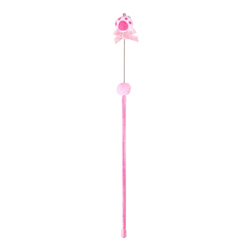 Leadthin Katzenstab, lange Stange, Druckentlastung, elastischer Ball, Kätzchen-Teaser, interaktive Glocke, Federstange für Zuhause, Katzenspielzeug, Spielzeug von Leadthin