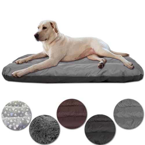 Leanbe Hundebett Hundekissen Hundematratze Ruheplatz Hunde Matratze (Grau Oxford, L:100x70x8cm) von Leanbe