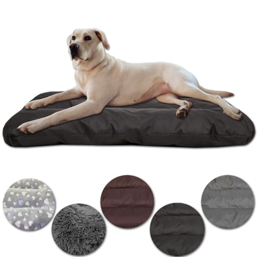 Leanbe Hundebett Hundekissen Hundematratze Ruheplatz Hunde Matratze (Schwarz Oxford, XL:115x80x12cm) von Leanbe