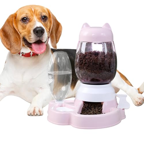 Auto Hundefutter, Automatische Hundefutterautomatin, Pet Feeder Automatic, Futterautomat zum Schieben Automatischer Wasserspender Lernfutterautomat für Haustiere mit großer Kapazität Lernspielzeug fü von LearnLyrics