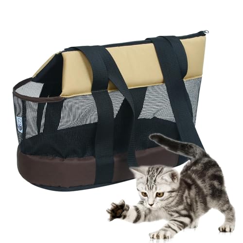 Carrier für Haustiere für Reisen – Tragetasche für Haustiere, Comfort Welpen, tragbare Pield Piet Bag | Mesh-Transporttasche für Hunde mit Aufbewahrungstasche, Transport von LearnLyrics