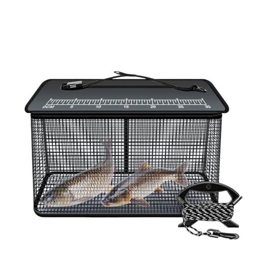 Faltbare Fischfalle, faltbarer Netzkäfig mit reflektierendem Design zum Angeln | verstärkte Lagerfalle für lebende Fänge in Süß- und Salzwasser an Küsten von LearnLyrics