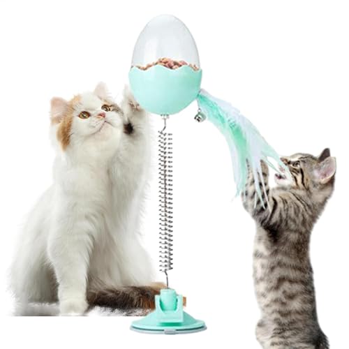 Futterkugel für Katzen, Leckerli-Spender für Katzen, Leckspielzeug für Katzen mit Feder und Licht, Saugnapf, Federspielzeug, interaktiver Futterball Futterkugel für Katzen, Leckerli-Spender für Katzen, Leckspielzeug für Katzen mit Feder und Licht, Saugnapf, Federspielzeug, interaktiver Futterball von LearnLyrics