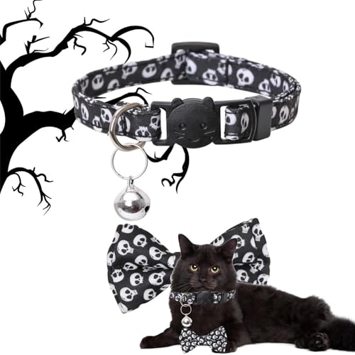 Halloween Hundekragen - Verstellbarer Haustierkragen mit Charm, weiches Nylon Holiday Band | Spooky süßes Design, perfekt für Herbstfotoshootings, leichtes und langlebiges, Komfortables Hallowee von LearnLyrics