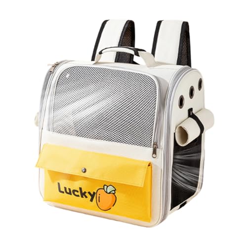 【Haustier-Transporter-Rucksack】Leichte Reisetasche für kleine Hunde und Katzen, verstellbare Schultergurte, Mesh-Belüftungspaneele, faltbares Design, Airline approu von LearnLyrics