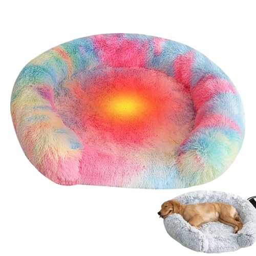 Heizbett für Haustiere | Heizkissen für Katzen mit einstellbarer Temperaturregelung und USB | Heizbett rund für Kätzchen, elektrisches Bett für Katzen mit 5 Timern, A von LearnLyrics