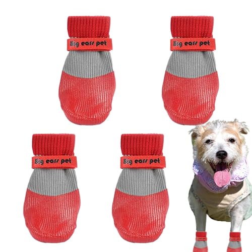 Hundefußabdeckungen – Hundefußabdeckungen, Outdoor-Hundeschuhe, bequeme Hundeschuhe, weiche Hundeschuhe, verstellbare warme Hundeschuhe, wasserdichte Welpenpfoten-Abdeckung, Hundestiefel für drinnen von LearnLyrics