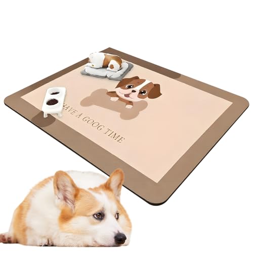 Hundematten Für Böden Wasserdicht - rutschfeste Haustierunterlage,Schutzauflage Urin Absorbierend Für Futter Napf Bereich Welpen Kätzchen von LearnLyrics