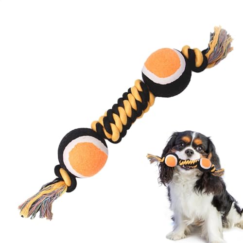 Hundeseilspielzeug, Seil für Hunde, doppelter Tennisball, Design Puppy Chuwing Toys – Zubehör für Haustiere, Halloween, tragbares Baumwollseil für Hundeseilspielzeug, Seil für Hunde, doppelter Tennisball, Design Puppy Chuwing Toys – Zubehör für Haustiere, Halloween, tragbares Baumwollseil für von LearnLyrics