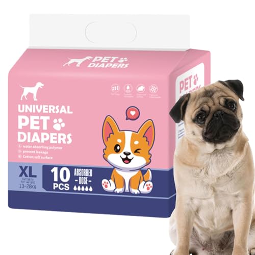 Hundewindeln,Haustierwindeln | 10 Stück Periodenwindeln für Hunde,Auslaufsichere Windeln für erregtes Wasserlassen, Training, bequemen und sicheren Sitz Hundewindeln,Haustierwindeln | 10 Stück Periodenwindeln für Hunde,Auslaufsichere Windeln für erregtes Wasserlassen, Training, bequemen und sicheren Sitz von LearnLyrics