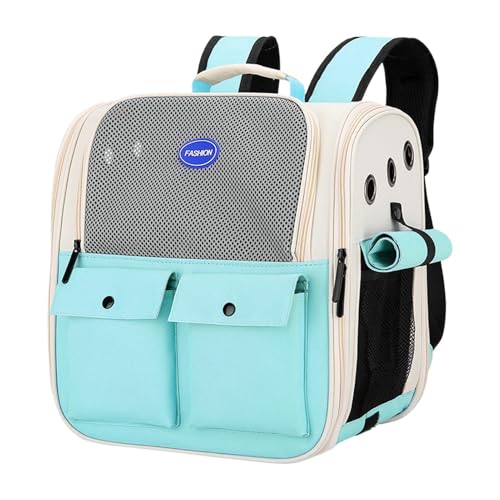 Kätzchenrucksack, Katzenrucksack | Tragbarer und atmungsaktiver Netzwerk Reiserucksack für Haustiere | Faltbare Katzentasche mit gepolsterten Gurten und Hüftgurten für Katzen, Chi von LearnLyrics