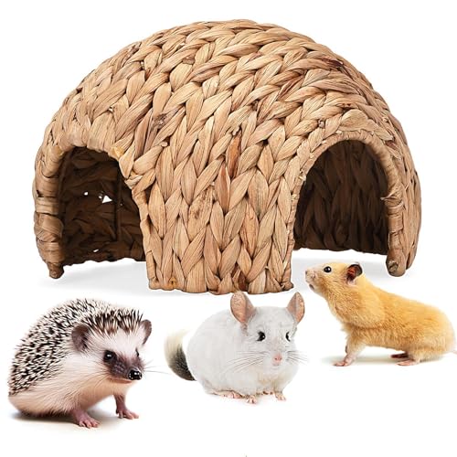 Kaninchennest – lustiges Haus, Hasengrashaus, Igelsicheres Meerhase zum Spielen und Schlafen, Kleintiere, natürliches Hamsterhaus für Chinchilla, 2,5 x 2,5 x 1,8 cm von LearnLyrics