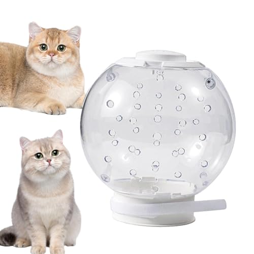 Katze von Muzzle Transparent – Mund mit Blasen, Maske zur Fellpflege der Katze | Katzenpflege Maske klar Katze, verstellbare Haube, elisabethanisches Halsband für Haustiere, atmungsaktiv, Katzenhelme von LearnLyrics