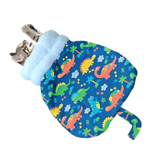 Katzen-Schlafsack, 360 Grad Wickelung, Katzenbett, Höhlenschlafsack, Frostschutz, doppellagig, Plüsch, Haustiernest für den Winter, waschbar Katzen-Schlafsack, 360 Grad Wickelung, Katzenbett, Höhlenschlafsack, Frostschutz, doppellagig, Plüsch, Haustiernest für den Winter, waschbar von LearnLyrics