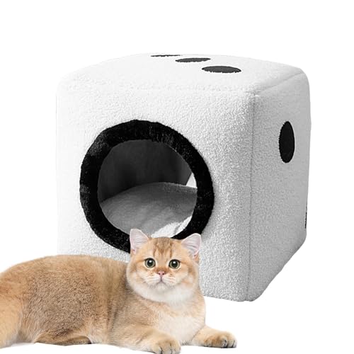 Katzenhöhle aus Filz – Würfelförmiges Winter-Katzenversteck Hütte, faltbare Plüsch-Kätzchennest-Höhle, platzsparendes Haustier-Iglu-Bett, Katzen-Nestbett, perfekt für kleine Katzen, Hunde, Welpen Katzenhöhle aus Filz – Würfelförmiges Winter-Katzenversteck Hütte, faltbare Plüsch-Kätzchennest-Höhle, platzsparendes Haustier-Iglu-Bett, Katzen-Nestbett, perfekt für kleine Katzen, Hunde, Welpen von LearnLyrics