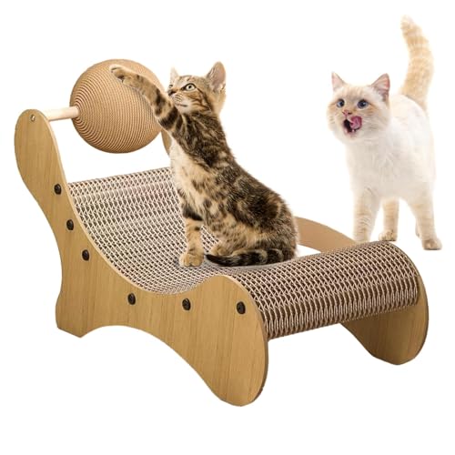 Katzenkratzbox – umkehrbarer Katzenpfoten-Spielkratzer, gebogener Sisal-Kratzbaum für Katzen mit Sisalball | Langlebiges Kit Nap Kratzbett, Kratzbrett aus Wellpappe für Wohnzimmer, Balkon, Hof Katzenkratzbox – umkehrbarer Katzenpfoten-Spielkratzer, gebogener Sisal-Kratzbaum für Katzen mit Sisalball | Langlebiges Kit Nap Kratzbett, Kratzbrett aus Wellpappe für Wohnzimmer, Balkon, Hof von LearnLyrics