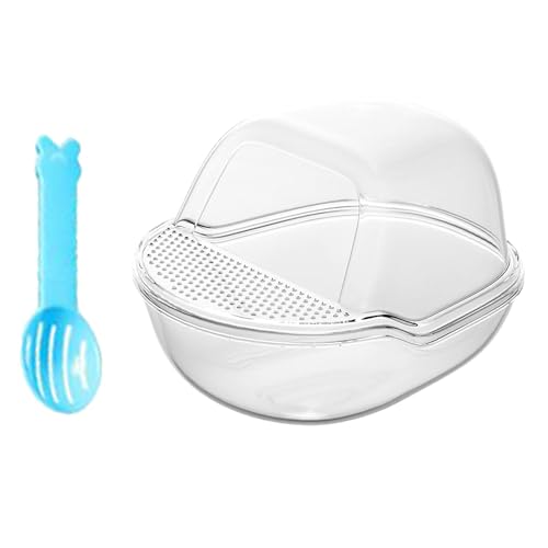 Kleines Badezimmer aus Sandwich, Hamsterbox – kleines Haustierzimmer für Haustiere | großes transparentes Hamsterbad mit Scoop-Sets, Zubehör von LearnLyrics