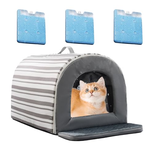 Kühlendes Katzenhaus für draußen – Isoliertes, rutschfestes Haustierhaus, komfortables, wasserdichtes Zelt | Tragbares Sommerhaus mit Kühlbox für Wohnung, Innen- und Außenbereich, Welpen, Outdoor, Abe Kühlendes Katzenhaus für draußen – Isoliertes, rutschfestes Haustierhaus, komfortables, wasserdichtes Zelt | Tragbares Sommerhaus mit Kühlbox für Wohnung, Innen- und Außenbereich, Welpen, Outdoor, Abe von LearnLyrics