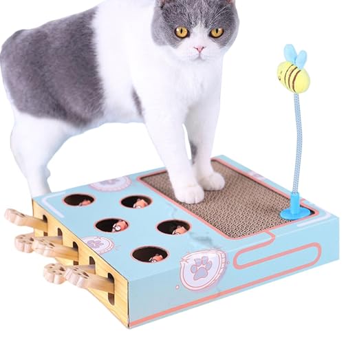 LearnLyrics Interaktives Spielzeug für Katzen | 3-in-1-Mäusejagd-Katzenspielzeug,Katzen-Kratzunterlage mit Fang-Mäuse-Spiel und lustigem Katzenstock, Mehrzweck-Kratzunterlage LearnLyrics Interaktives Spielzeug für Katzen | 3-in-1-Mäusejagd-Katzenspielzeug,Katzen-Kratzunterlage mit Fang-Mäuse-Spiel und lustigem Katzenstock, Mehrzweck-Kratzunterlage von LearnLyrics