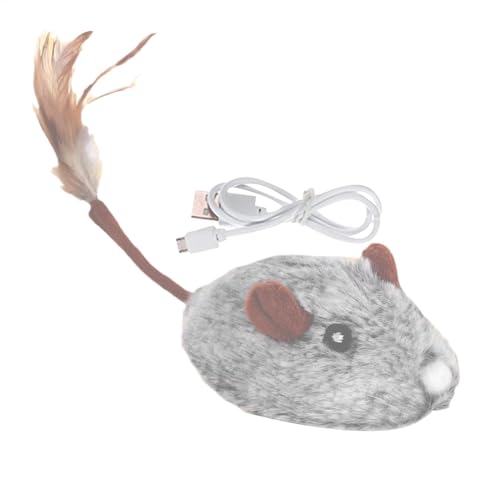 LearnLyrics Katzen-Mäuse-Spielzeug, elektrische Mäuse, Katzenspielzeug, Elektronisches Plüschkätzchenspielzeug mit Federschwanz, USB wiederaufladbares elektrisches Mäusespielzeug, interaktives LearnLyrics Katzen-Mäuse-Spielzeug, elektrische Mäuse, Katzenspielzeug, Elektronisches Plüschkätzchenspielzeug mit Federschwanz, USB wiederaufladbares elektrisches Mäusespielzeug, interaktives von LearnLyrics