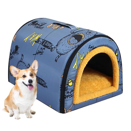 LearnLyrics Katzenheim Gemütliches Haustierbett,Wasserdichtes warmes Höhlennest Haustierhöhlenbett für Katzen, Hunde, Welpen, Haustiernest, Welpenhaus, Winterunterschlupf im Innen- und LearnLyrics Katzenheim Gemütliches Haustierbett,Wasserdichtes warmes Höhlennest Haustierhöhlenbett für Katzen, Hunde, Welpen, Haustiernest, Welpenhaus, Winterunterschlupf im Innen- und von LearnLyrics