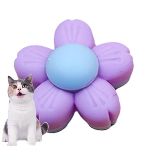 LearnLyrics Katzenminze-Wandball-Spielzeug | Wand-Katzenminze-Roller zum Lecken von Katzen, Blumenform, essbares Kätzchen, Silbervine-Spielzeug für Katzen lecken, Katzenwand-Leckerlis LearnLyrics Katzenminze-Wandball-Spielzeug | Wand-Katzenminze-Roller zum Lecken von Katzen, Blumenform, essbares Kätzchen, Silbervine-Spielzeug für Katzen lecken, Katzenwand-Leckerlis von LearnLyrics