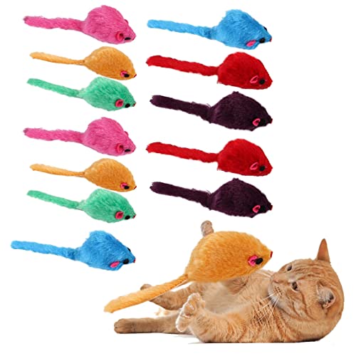 LearnLyrics Katzenspielzeug für Katzen und Mäuse, Plüschmaus mit Rasselgeräuschen, 12 Stück, interaktives Spielzeug für Katzen, kleine Mäuse mit Rasselgeräuschen, niedliche Maus für Katzen und Katzen LearnLyrics Katzenspielzeug für Katzen und Mäuse, Plüschmaus mit Rasselgeräuschen, 12 Stück, interaktives Spielzeug für Katzen, kleine Mäuse mit Rasselgeräuschen, niedliche Maus für Katzen und Katzen von LearnLyrics