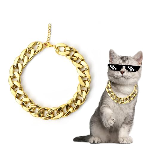 LearnLyrics Metallkette für Hunde, Hundehalsband | verstellbare schwere Kette | Halsband aus Aluminiumlegierung Schmuck für die täglichen Aktivitäten von LearnLyrics