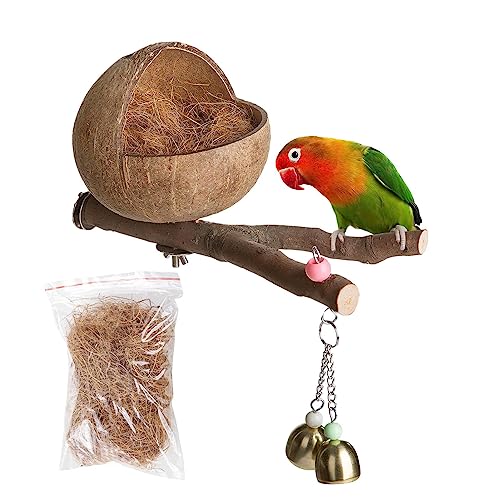 LearnLyrics Nistkasten für Vögel, natürliches Nisthaus für Sittiche, Versteck für Vögel, Nistkasten aus Kokosnussschale, Nistkasten mit zerkleinerter Kokosnuss, Papageiennest LearnLyrics Nistkasten für Vögel, natürliches Nisthaus für Sittiche, Versteck für Vögel, Nistkasten aus Kokosnussschale, Nistkasten mit zerkleinerter Kokosnuss, Papageiennest von LearnLyrics