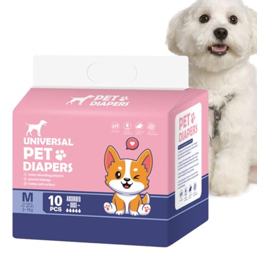 LearnLyrics Windeln für männliche Hunde, Windeln für weibliche Hunde - Super saugfähige Windeln 10 Stück - Atmungsaktive Windeln, bequeme und sichere Passform, Tierpflegewerkzeug LearnLyrics Windeln für männliche Hunde, Windeln für weibliche Hunde - Super saugfähige Windeln 10 Stück - Atmungsaktive Windeln, bequeme und sichere Passform, Tierpflegewerkzeug von LearnLyrics