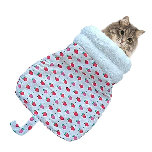 Plüsch-Katzen-Schlafsack, 360 Grad Wickelung, Katzenbett, Höhlenschlafsack, Frostschutz-Doppelschicht, Plüsch, Haustiernest für den Winter, waschbar Plüsch-Katzen-Schlafsack, 360 Grad Wickelung, Katzenbett, Höhlenschlafsack, Frostschutz-Doppelschicht, Plüsch, Haustiernest für den Winter, waschbar von LearnLyrics