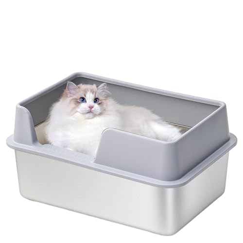 Premium Katzentoilette aus Stahl - Katzentoilette für große Katzen, XL Metallstreu | Katzentoilette mit Deckel | Katzentoilette mit Deckel | Katzentoilette mit hoher Seite, Abfallschale Premium Katzentoilette aus Stahl - Katzentoilette für große Katzen, XL Metallstreu | Katzentoilette mit Deckel | Katzentoilette mit Deckel | Katzentoilette mit hoher Seite, Abfallschale von LearnLyrics