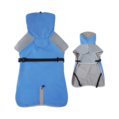 Regenjacke für Hunde, verstellbar, wasserdicht, Haustierbedarf, Welpenkleidung, leichte Hunde-Regenausrüstung für Spaziergänge im Freien, Joggen von LearnLyrics