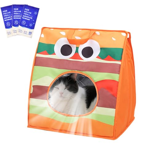 Transportkäfig für Katzen, mit Kühlpack, isoliert, belüftet, tragbar, Kühlhaus für draußen, Camping, Reisen, Flugzeug von LearnLyrics