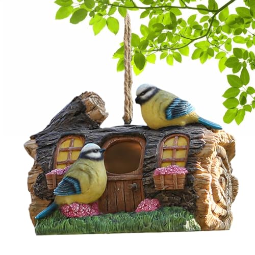 Vogelnest-Vogelhaus – hängende Gartendekoration für Außendekoration, Holzhaus, Baumstumpf, Vogelhaus, Vogelnest, Vogelnest, für den Außenbereich, Hof, Garten, Dekoration, Ornament, Kunstharz, Kunsthan Vogelnest-Vogelhaus – hängende Gartendekoration für Außendekoration, Holzhaus, Baumstumpf, Vogelhaus, Vogelnest, Vogelnest, für den Außenbereich, Hof, Garten, Dekoration, Ornament, Kunstharz, Kunsthan von LearnLyrics
