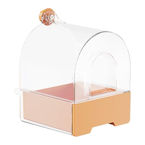 Vogeltränke für Käfig - Auslaufsichere Vogeltränke für Sittiche, sichere stabile Zubehörbox Gadget, flaches Design Duschzubehör, Haustiergehege Zubehör | Heimgarten Deck Zubehör für den Außenbereich von LearnLyrics