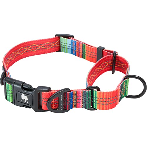 Leashboss Martingale Halsband für Hunde,Reflektierendes Nylon-Hundehalsband für große Hunde, mittelgroße und kleine Hunde,Schnellverschluss-Schnalle, verstellbares Haustierhalsband von Leash Boss