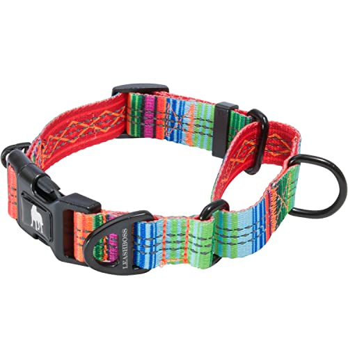 Leashboss Martingale Halsband für Hunde,Reflektierendes Nylon-Hundehalsband für große Hunde, mittelgroße und kleine Hunde,Schnellverschluss-Schnalle, verstellbares Haustierhalsband von Leash Boss