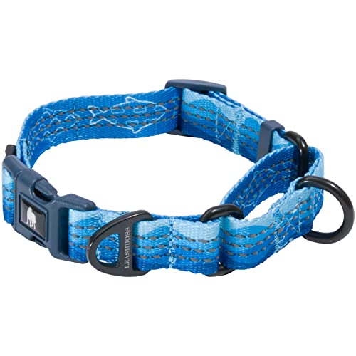 Leashboss Martingale Halsband für Hunde,Reflektierendes Nylon-Hundehalsband für große Hunde, mittelgroße und kleine Hunde,Schnellverschluss-Schnalle, verstellbares Haustierhalsband von Leash Boss