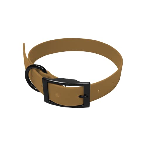 Biothane Gold Hundehalsband – 2,5 cm breit – Länge wählbar – sehr robust (65 cm, Blau 101) von Leathercrafter Europe