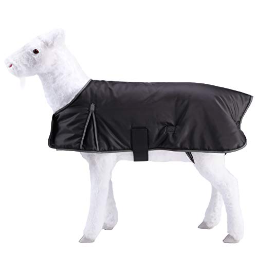 Leberna Goat Coats Atmungsaktive Tierschutz Ziegendecke Schafdecken Schafdecken (XS, Schwarz) von Leberna